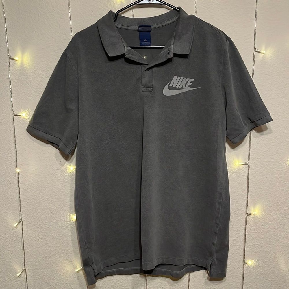 NWOT Nike Mens Gray Polo mens size Large